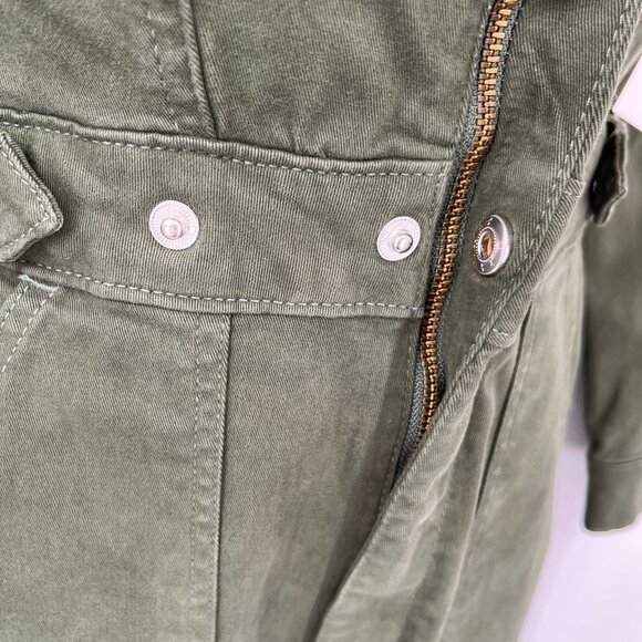 Good American Fit For Success Jumpsuit Size S Olive Green Cotton Stretch - Picture 7 of 15